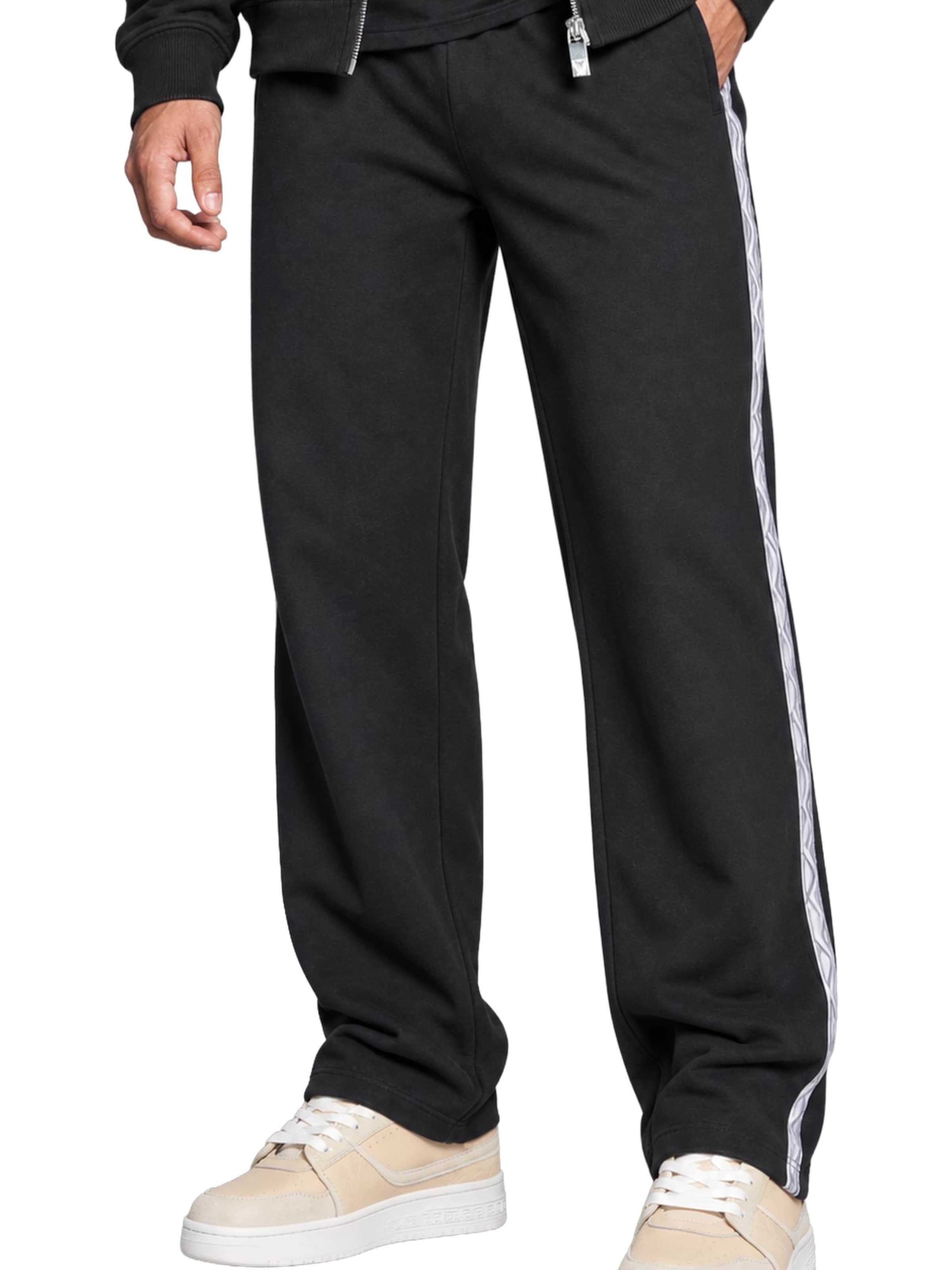 Carlo Colucci Regular Broek 'Fragale' in Zwart: voorkant