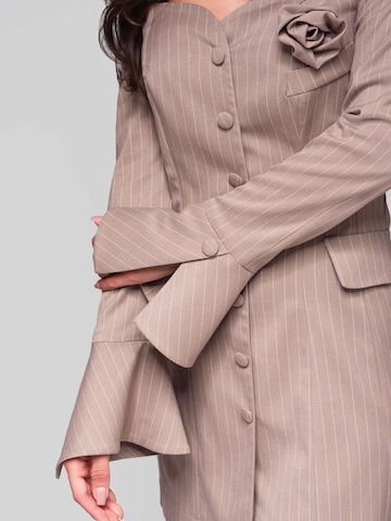 Ombre Cocktail dress in Beige