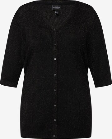 Ulla Popken Knit Cardigan in Black: front