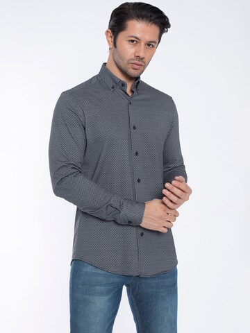 By Diess Collection Slim Fit Hemd in Blau: Vorderseite