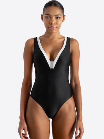 Horizon Athletic - Push-up Fato de banho desportivo 'Tasman One Piece Luna' em preto