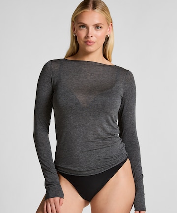 T-shirt Hunkemöller en gris : devant