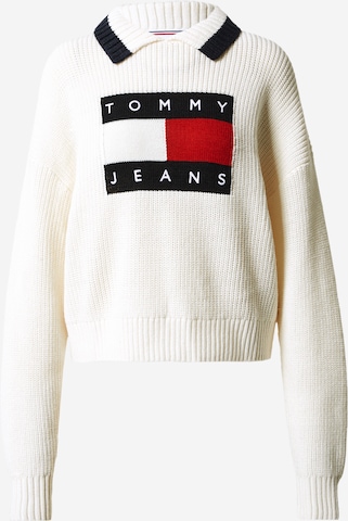 Tommy Jeans Pullover in Weiß: predná strana