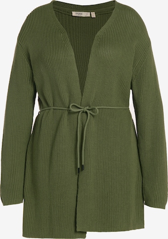 Cardigan Ulla Popken en vert : devant