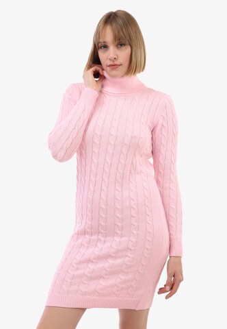 Abito in maglia di Felix Hardy in rosa: frontale