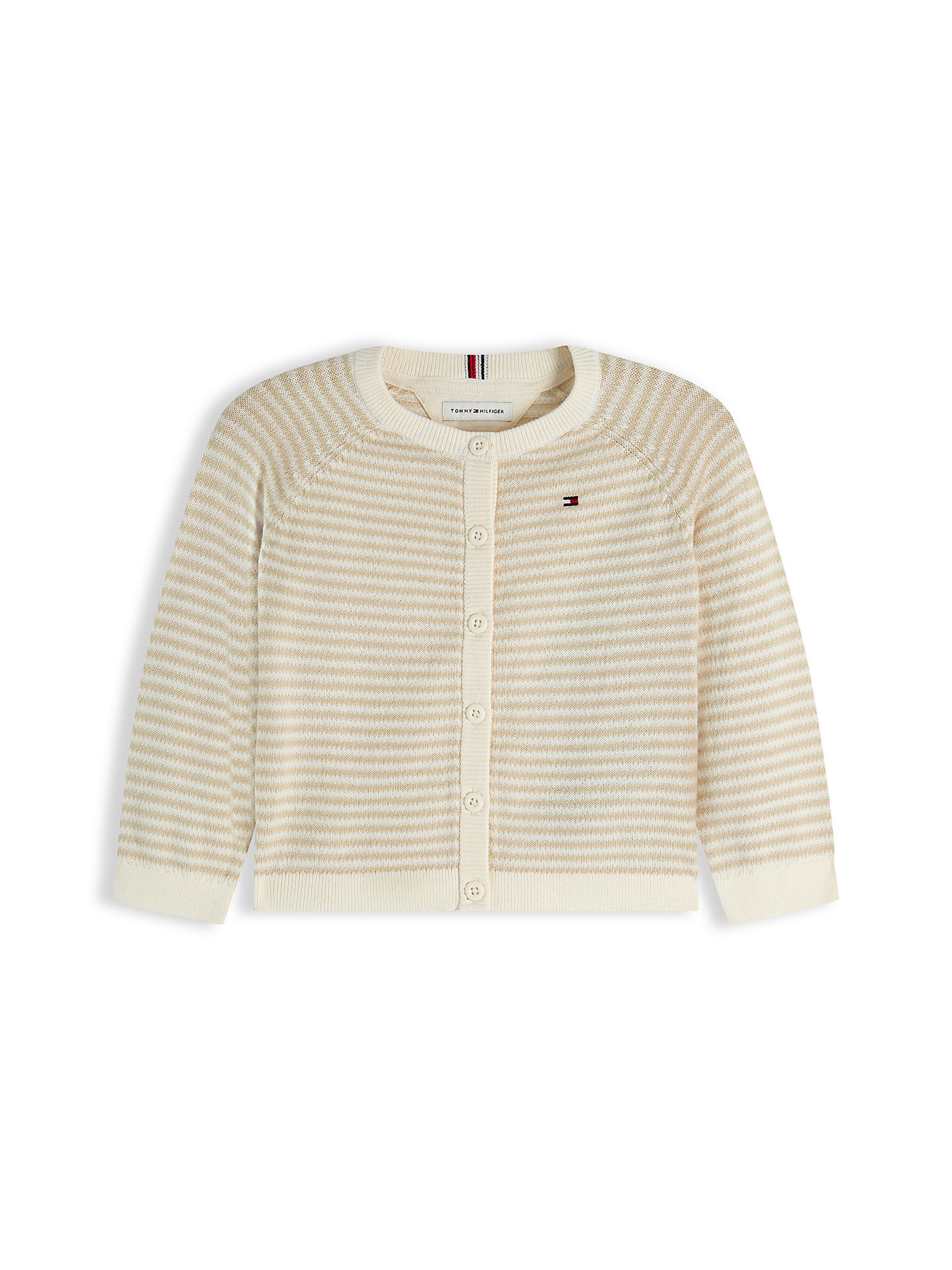 TOMMY HILFIGER Knit cardigan 'Essential' in Beige: front