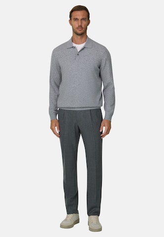Boggi Milano Slimfit Bandplooibroek in Grijs
