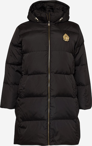 Lauren Ralph Lauren Plus Зимно палто в черно: отпред