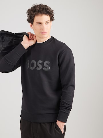 BOSS Majica 'Salbo' | črna barva: sprednja stran