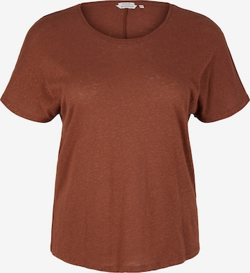 Tom Tailor Women + T-Shirt in Braun: predná strana