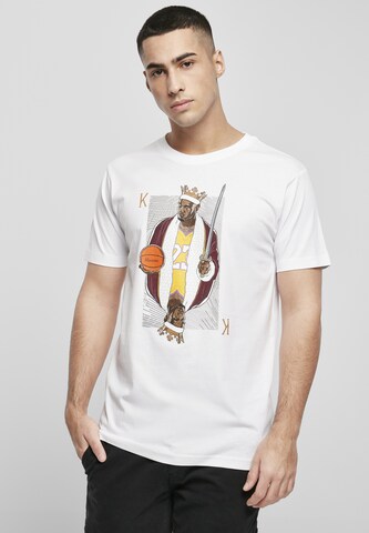 Maglietta 'King James' di Mister Tee in bianco: frontale