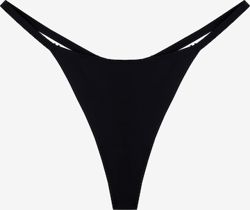 GOD SAVE QUEENS Thong 'Second Skin' in Black: front