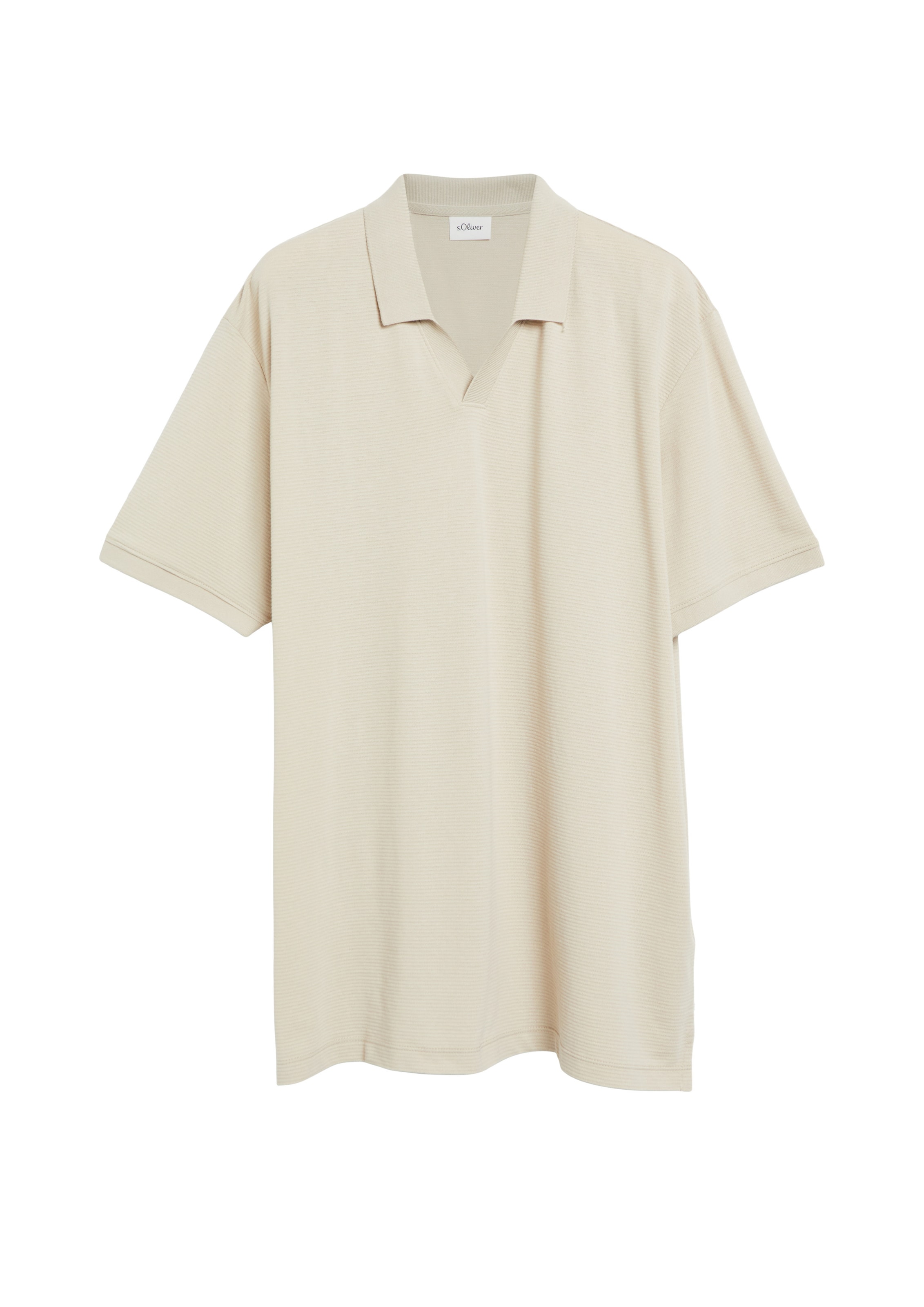 s.Oliver Men Big Sizes Shirt in Beige: front