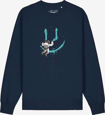 Watapparel Sweatshirt ' Graffiti Astronaut ' in Blauw: voorkant