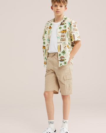 WE Fashion Средняя посадка Рубашка в Бежевый