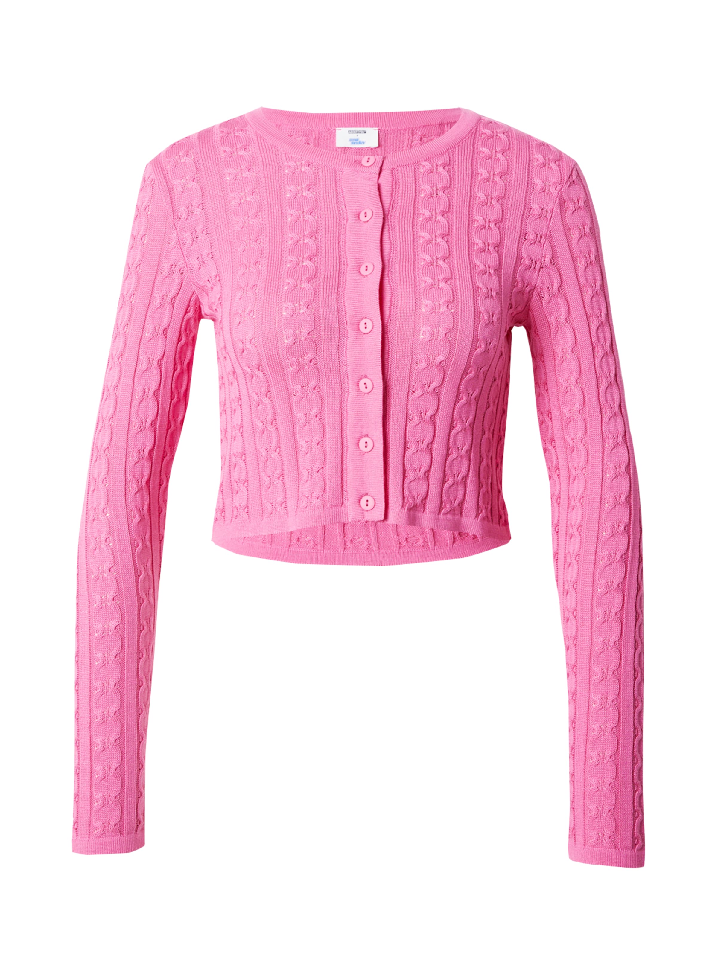 ABOUT YOU x Emili Sindlev Πλεκτή ζακέτα 'Keela' σε ροζ: μπροστά