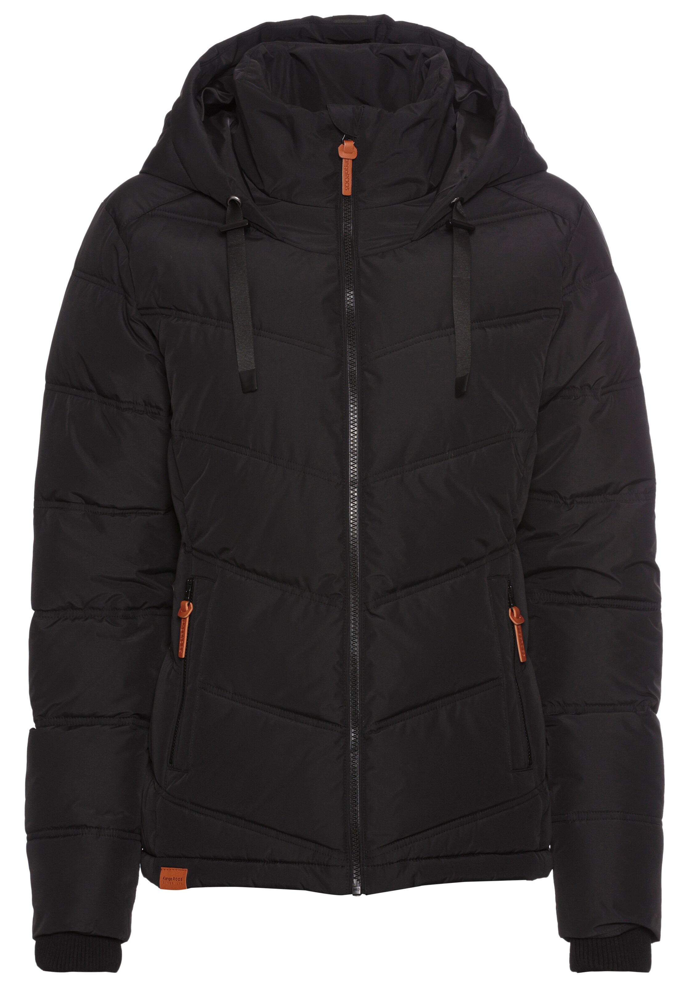 KangaROOS Winter Jacket in Black: front
