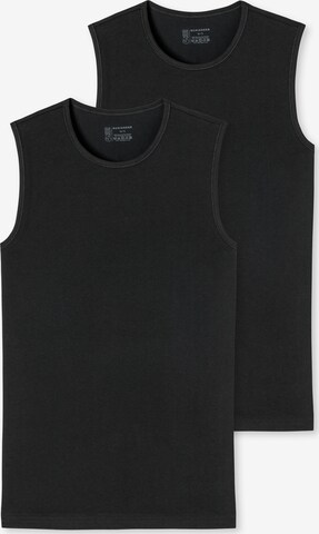 Maglietta intima di SCHIESSER in nero: frontale