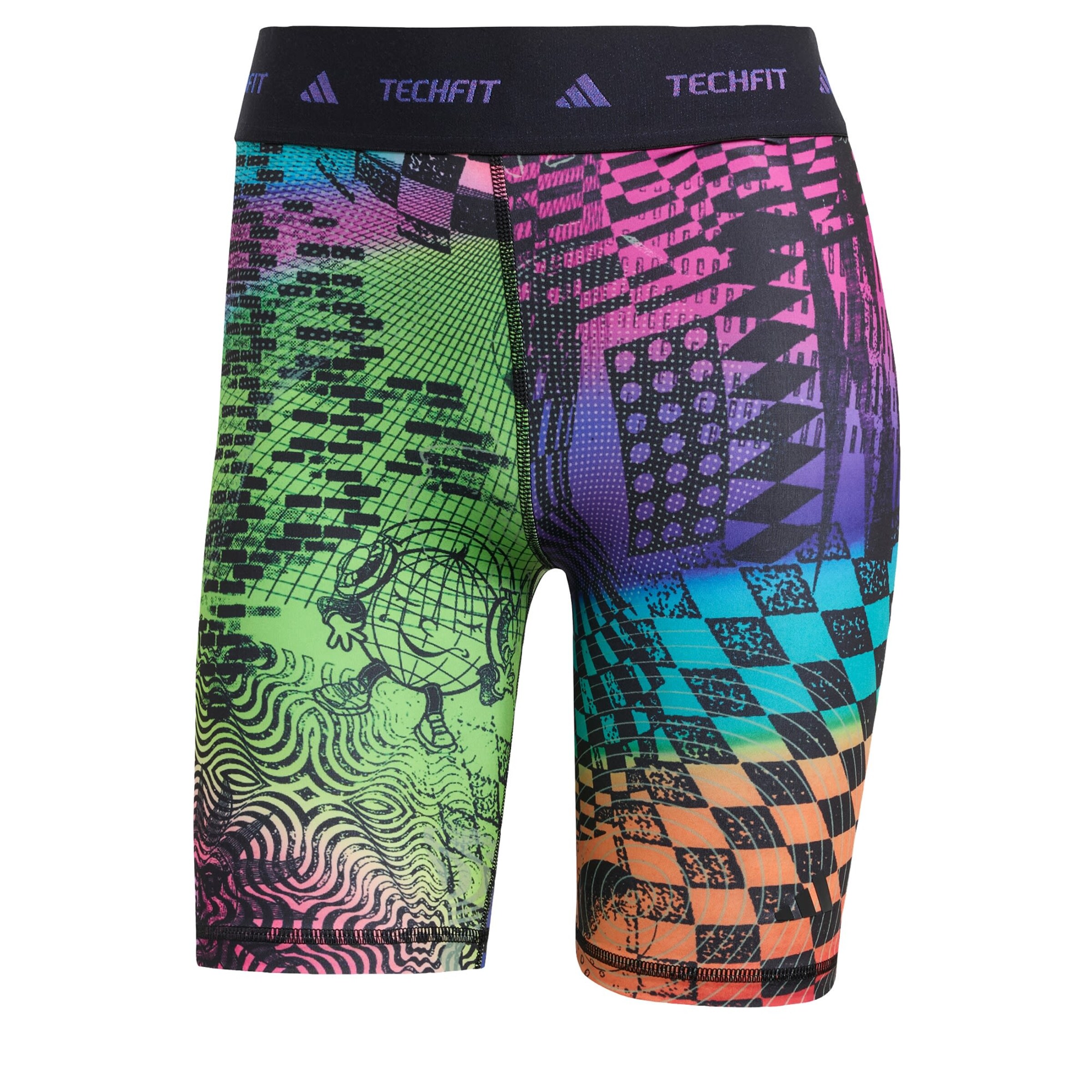 ADIDAS PERFORMANCE Pantalon de sport 'Adidas x Jeremy Scott Pride' en vert / orange / rose / noir, Vue avec produit