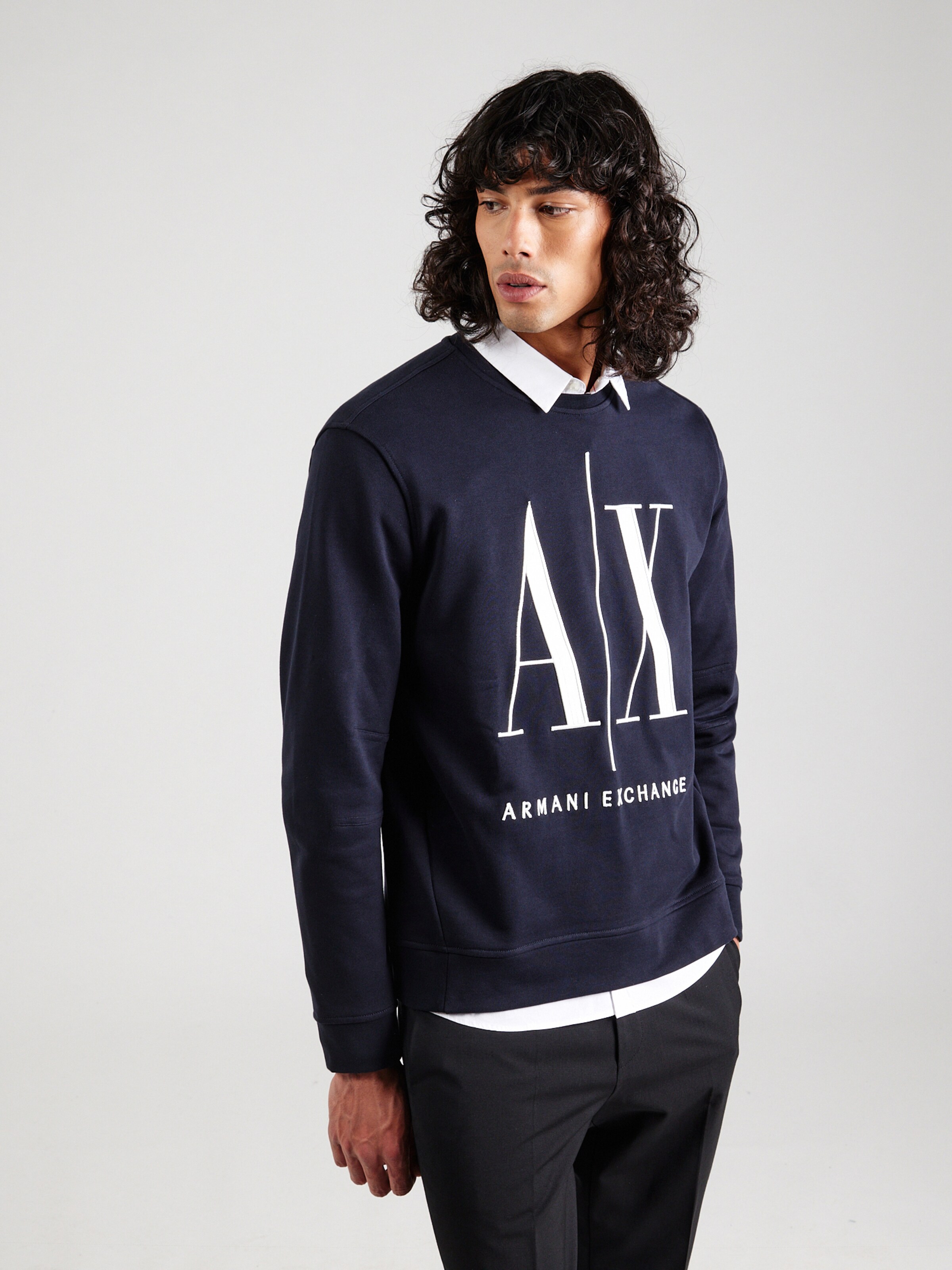 ARMANI EXCHANGE Regular fit Sweatshirt in Navy ABOUT YOU