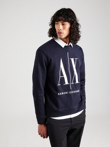 ARMANI EXCHANGE - Ajuste regular Sudadera en azul: frente