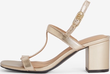 TOMMY HILFIGER Remmisandaalit värissä kulta: etupuoli