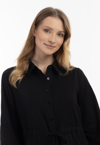 usha WHITE LABEL Shirt Dress in Black