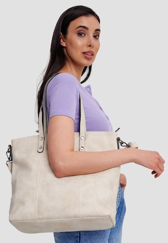 HARPA Shopper in Beige: front