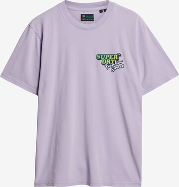 T-Shirt 'Travel' Superdry en violet : devant