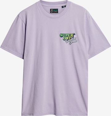 T-Shirt 'Travel' Superdry en violet : devant