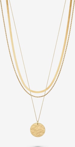 QOOQI Necklace in Gold: front