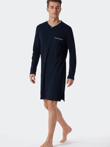SCHIESSER Pyjamas kort 'Fine Interlock' i blå: forside