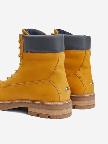TOMMY HILFIGER Lace-Up Boots in Yellow