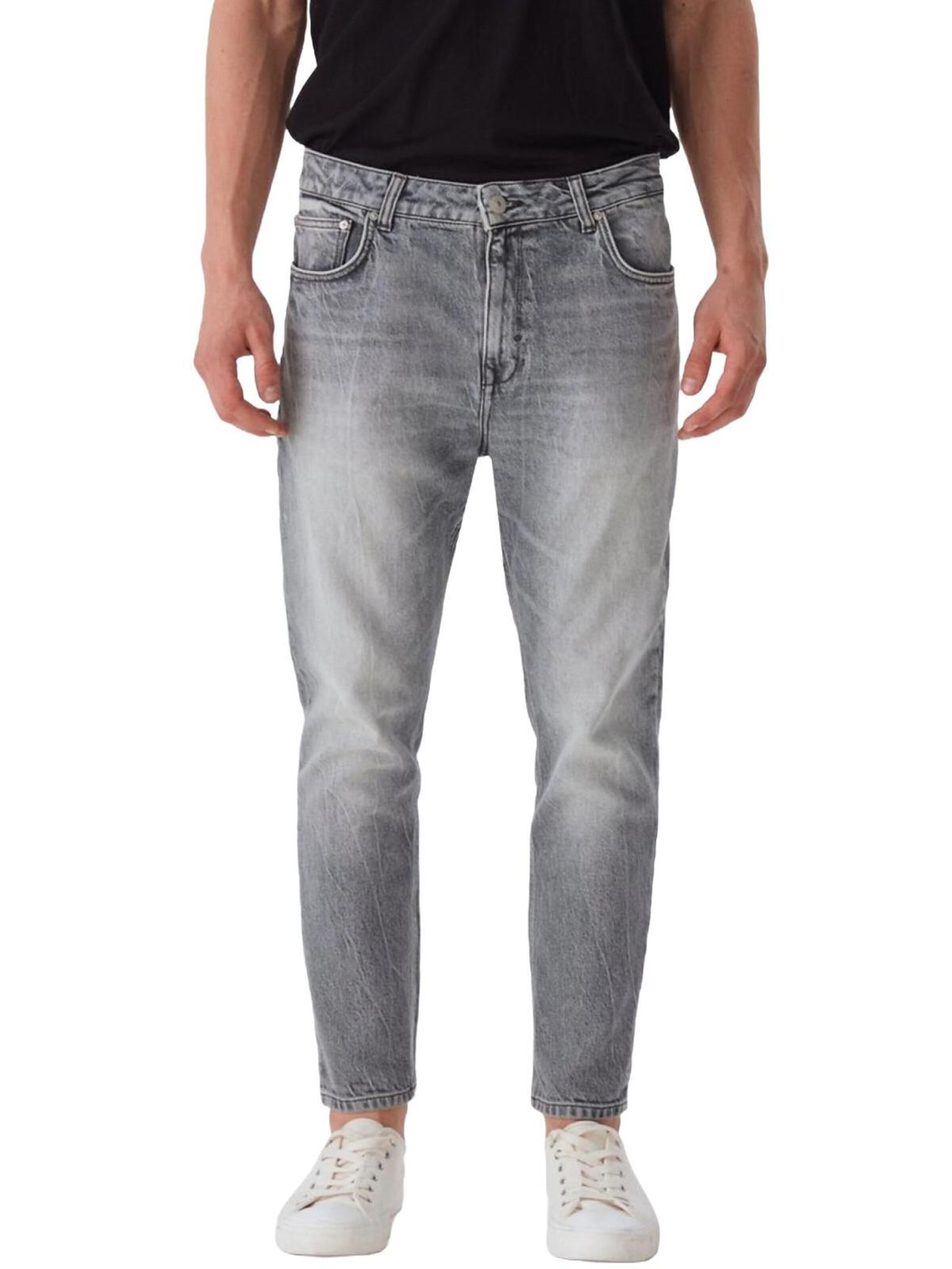 LTB Jeans - Tapered Vaquero 'LTB Jeans Herren Alessio Tapered Slim Mid Waist Jeanshose' en gris: frente
