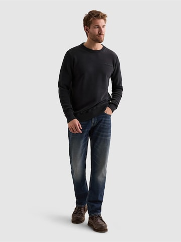 PME Legend - Sudadera 'Sweatshirt with knitted sleeves and print' en azul