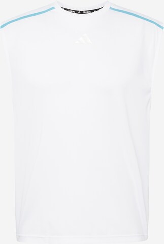 T-Shirt fonctionnel 'Workout Base' ADIDAS PERFORMANCE en blanc : devant