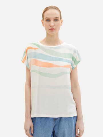 T-shirt TOM TAILOR en blanc : devant