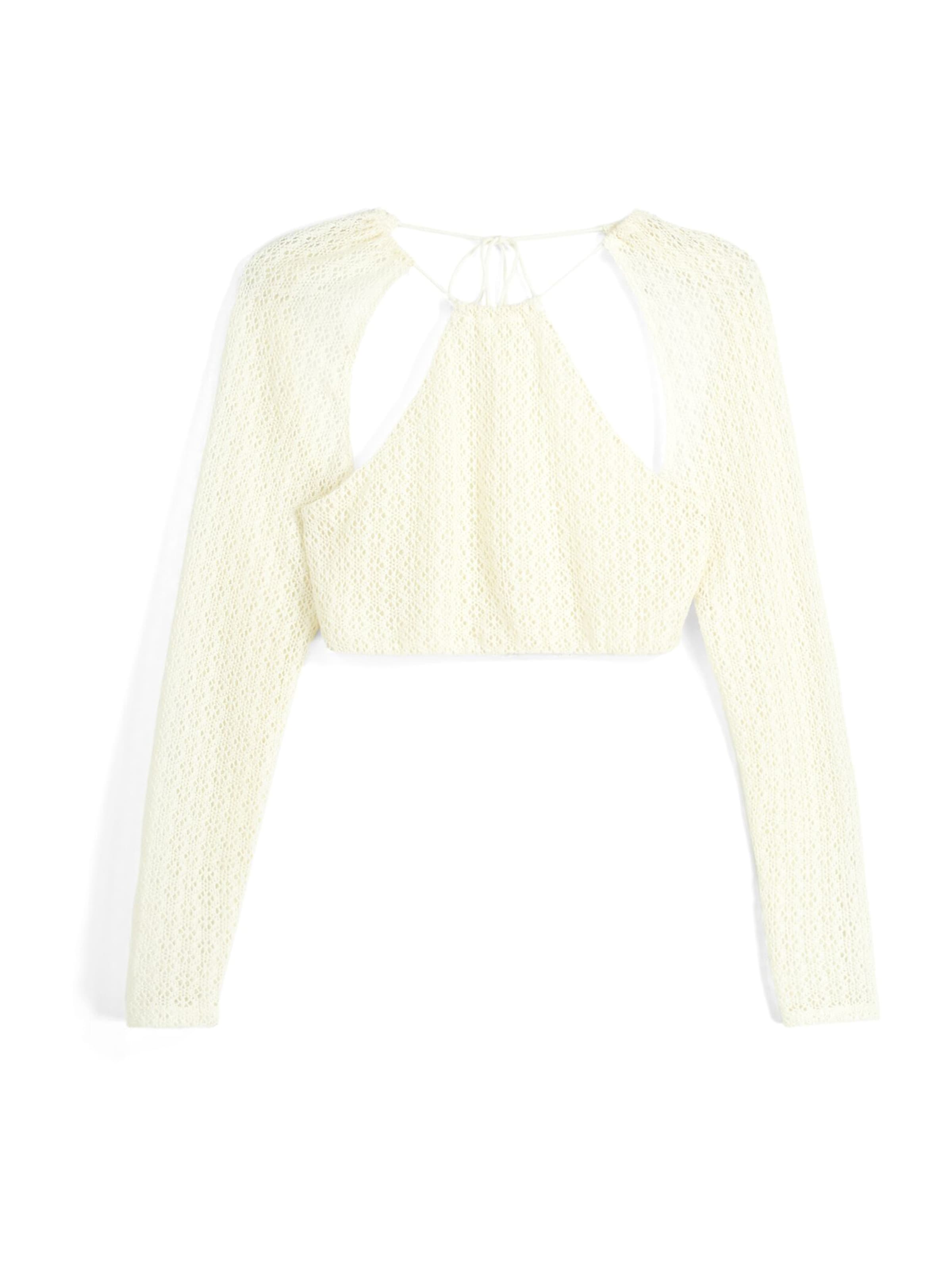 Bershka Sweater in White: front