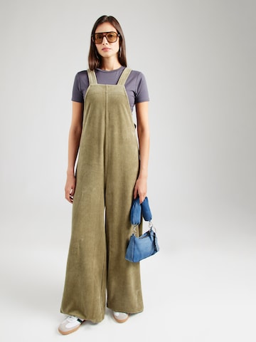 ROXY Wide leg Overalls 'BEST DAZE' in Green: front