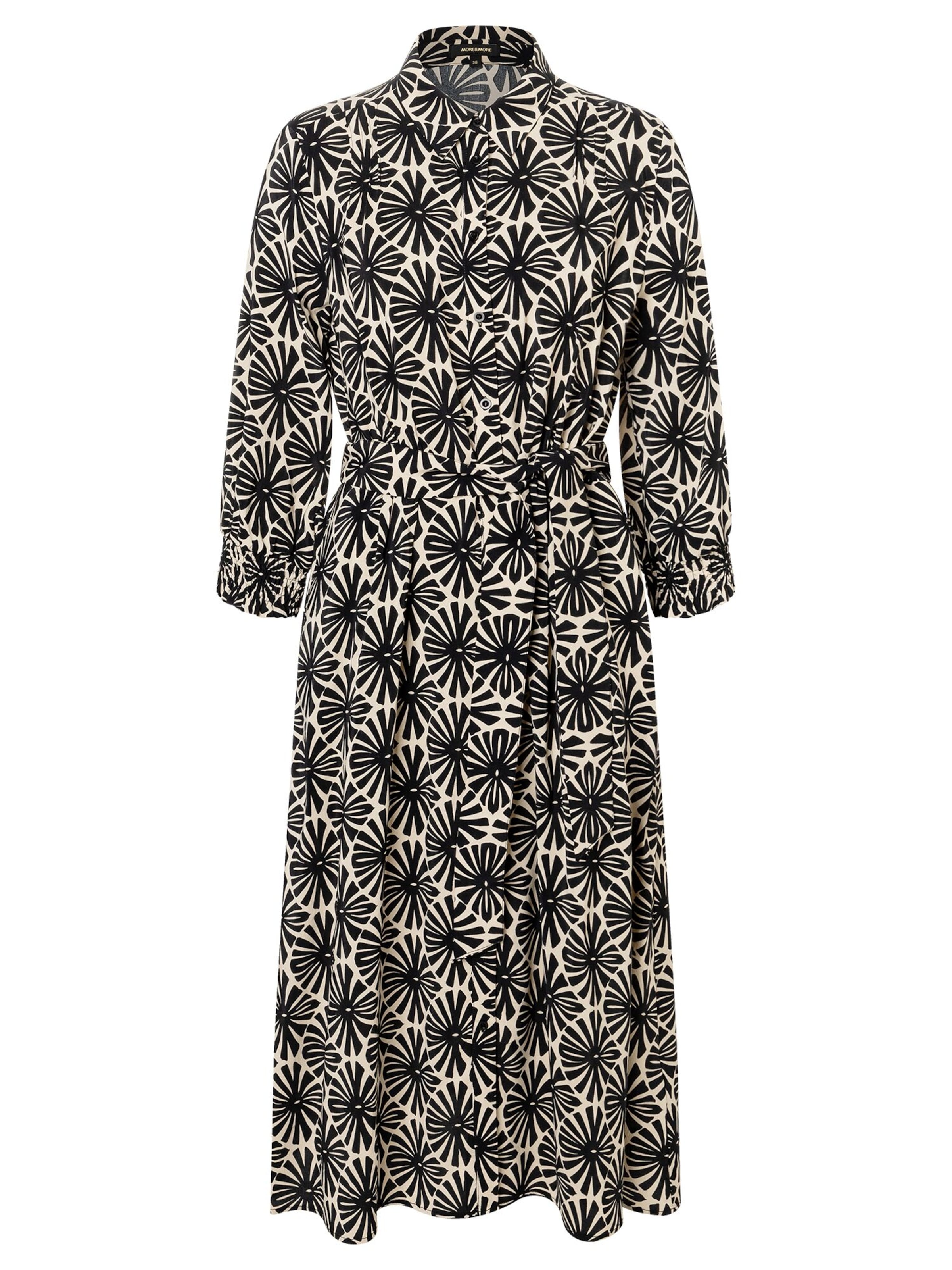 MORE & MORE Košilové šaty – černá: přední strana