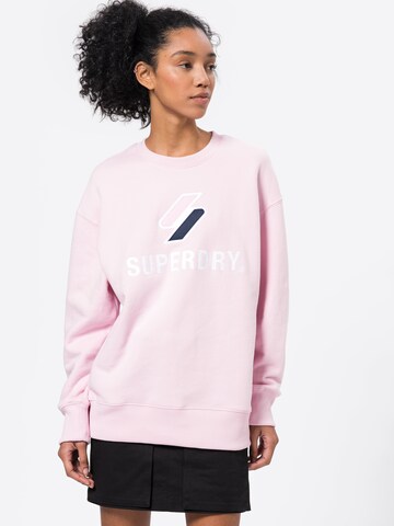 Felpa di Superdry in rosa: frontale