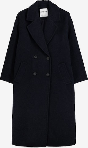 Bershka Přechodný kabát – modrá: přední strana
