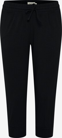 Oxmo Tapered Chino Pants 'Odda' in Black: front