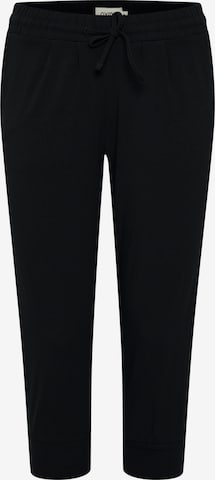 Oxmo Tapered Broek 'Odda' in Zwart: voorkant