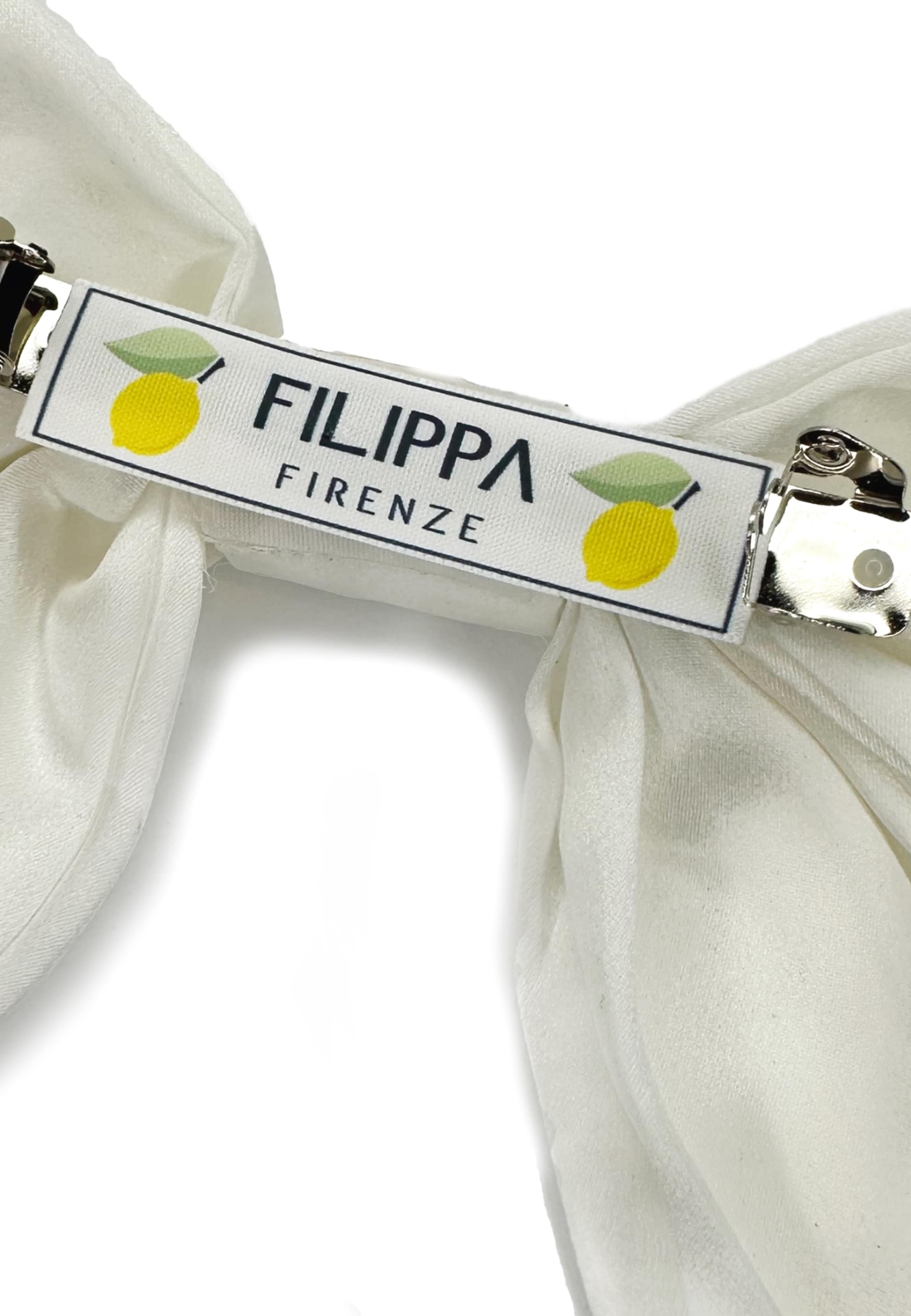 FILIPPA FIRENZE Hair Jewelry 'Silk Bow' in White