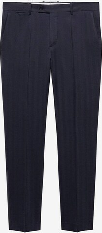 MANGO MAN Slim fit Pleated Pants 'Breda' in Blue: front