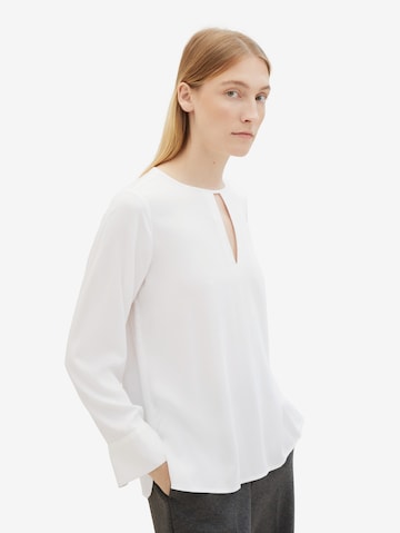 TOM TAILOR Bluse in Weiß
