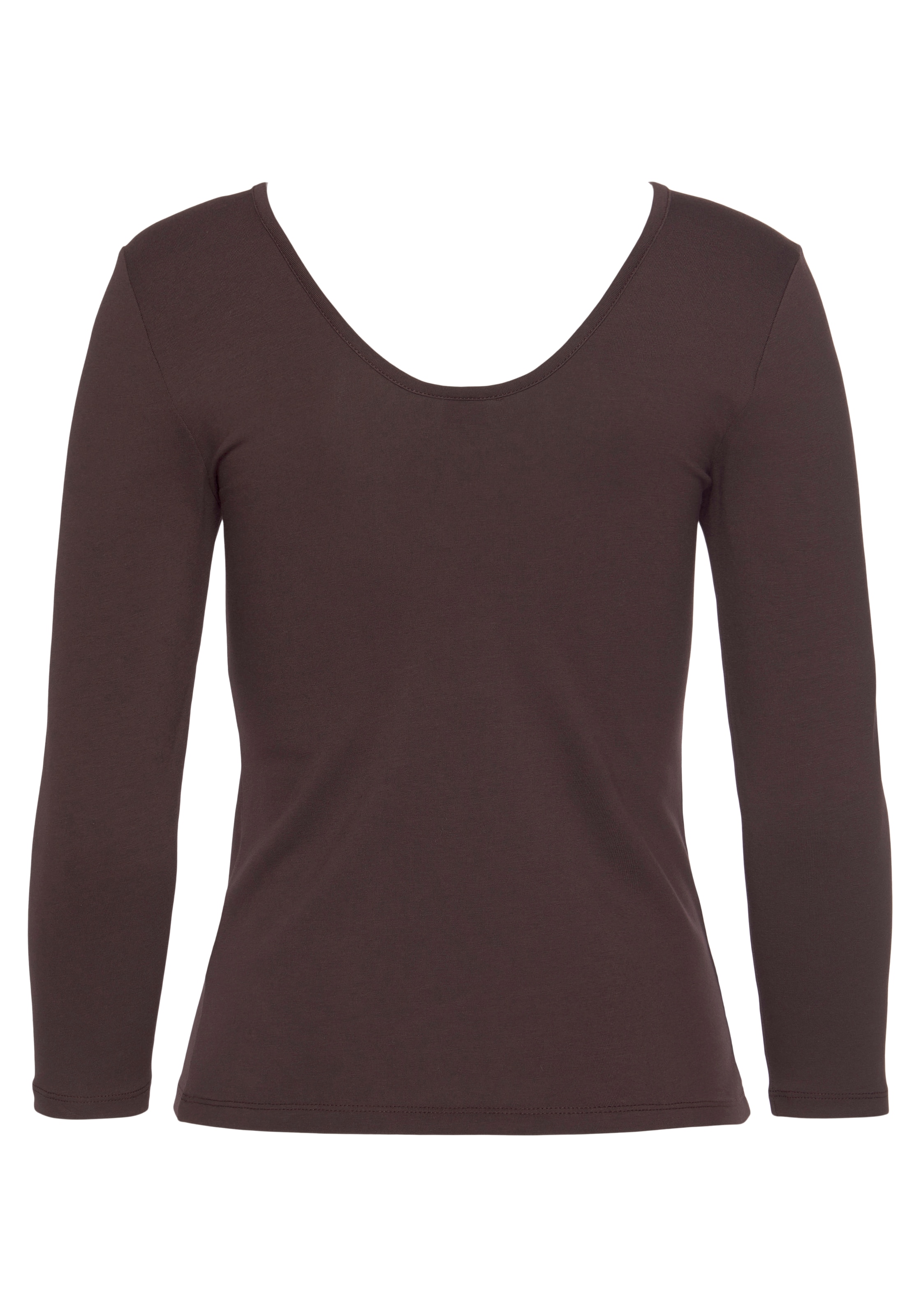 LASCANA Shirt in Brown