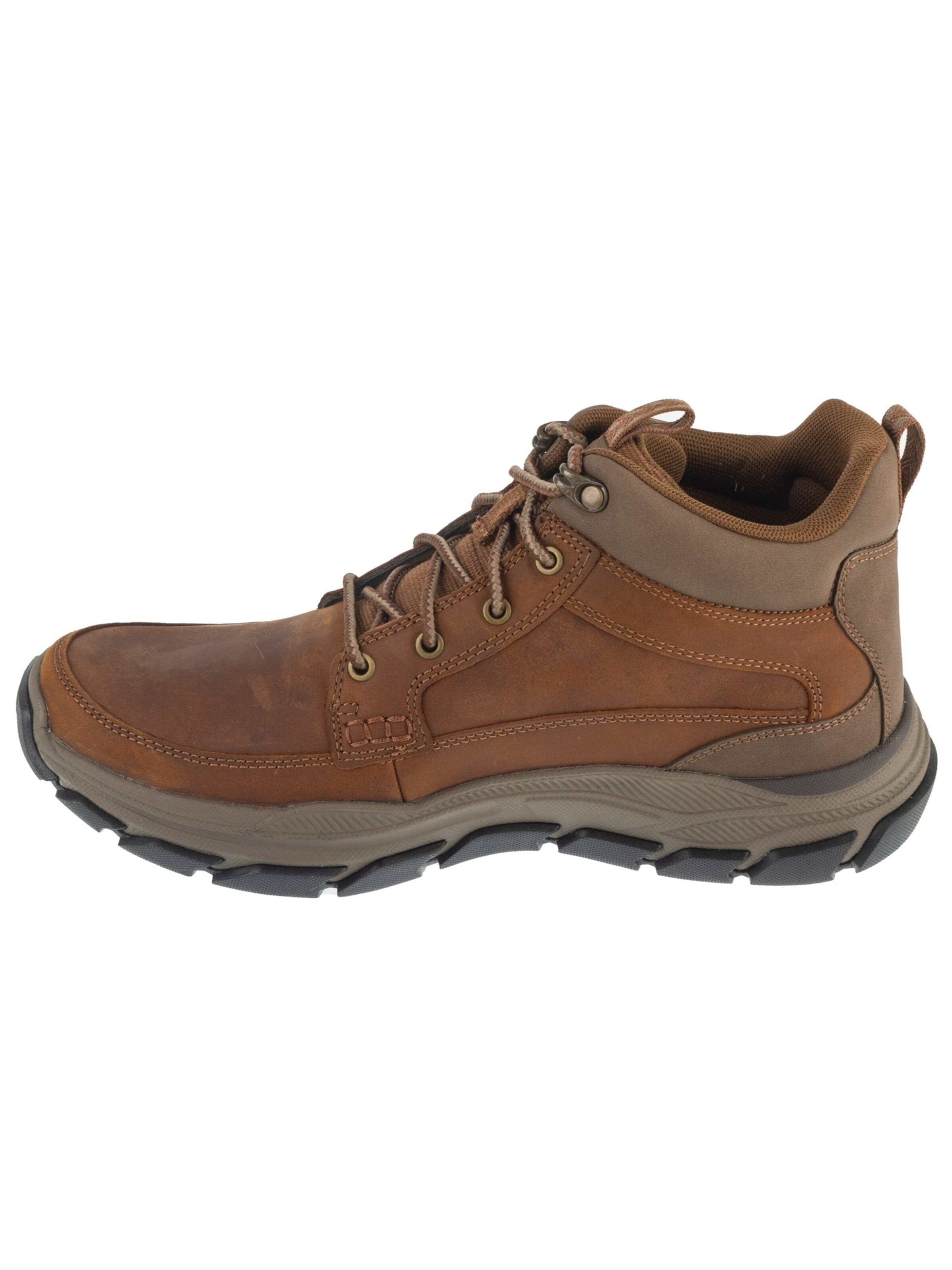 SKECHERS Veterboots 'Skechers Respected - Esmont' in Bruin: voorkant