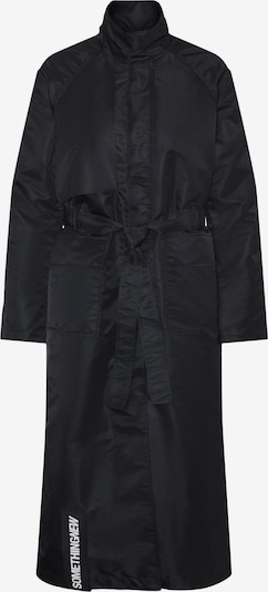 SOMETHINGNEW Between-Seasons Coat 'Kara' in Black / White, Item view